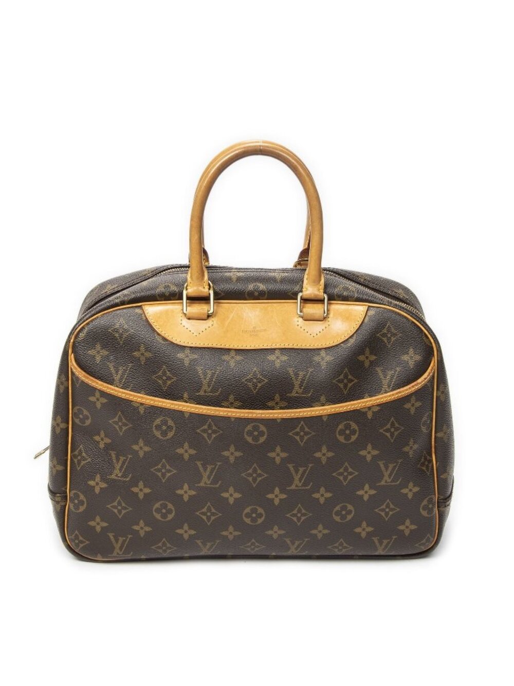 Louis Vuitton Deauville Brown Monogram Canvas Handbag